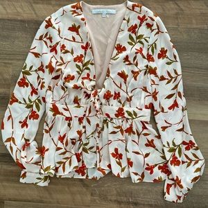 Lovers+friends Hermosa top Palm print